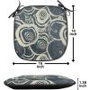 Ambesonne Fruits Chair Seating Cushion Set of 8, Retro Valentine Theme with Strawberry Love Happiness Merry Lucky Image, Anti-Slip Seat Padding for Kitchen & Patio, 16″x16″, Eggshell Ruby Army Green(Reseda Green Blue)