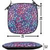 Ambesonne Fruits Chair Seating Cushion Set of 8, Retro Valentine Theme with Strawberry Love Happiness Merry Lucky Image, Anti-Slip Seat Padding for Kitchen & Patio, 16″x16″, Eggshell Ruby Army Green(Violet Blue Multicolor)