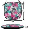 Ambesonne Fruits Chair Seating Cushion Set of 8, Retro Valentine Theme with Strawberry Love Happiness Merry Lucky Image, Anti-Slip Seat Padding for Kitchen & Patio, 16″x16″, Eggshell Ruby Army Green(Hot Pink Seafoam Black)