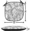 Ambesonne Fruits Chair Seating Cushion Set of 8, Retro Valentine Theme with Strawberry Love Happiness Merry Lucky Image, Anti-Slip Seat Padding for Kitchen & Patio, 16″x16″, Eggshell Ruby Army Green(White Black Grey)