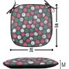 Ambesonne Fruits Chair Seating Cushion Set of 8, Retro Valentine Theme with Strawberry Love Happiness Merry Lucky Image, Anti-Slip Seat Padding for Kitchen & Patio, 16″x16″, Eggshell Ruby Army Green(Dark Taupe Sea Green)