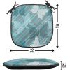 Ambesonne Fruits Chair Seating Cushion Set of 8, Retro Valentine Theme with Strawberry Love Happiness Merry Lucky Image, Anti-Slip Seat Padding for Kitchen & Patio, 16″x16″, Eggshell Ruby Army Green(Pale Blue Teal Grey)