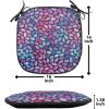 Ambesonne Fruits Chair Seating Cushion Set of 8, Retro Valentine Theme with Strawberry Love Happiness Merry Lucky Image, Anti-Slip Seat Padding for Kitchen & Patio, 16″x16″, Eggshell Ruby Army Green(Violet Blue Multicolor)