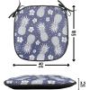 Ambesonne Fruits Chair Seating Cushion Set of 8, Retro Valentine Theme with Strawberry Love Happiness Merry Lucky Image, Anti-Slip Seat Padding for Kitchen & Patio, 16″x16″, Eggshell Ruby Army Green(Lavender White)