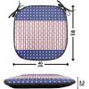 Ambesonne Fruits Chair Seating Cushion Set of 8, Retro Valentine Theme with Strawberry Love Happiness Merry Lucky Image, Anti-Slip Seat Padding for Kitchen & Patio, 16″x16″, Eggshell Ruby Army Green(Violet Blue Ruby White)