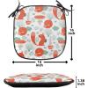 Ambesonne Fruits Chair Seating Cushion Set of 8, Retro Valentine Theme with Strawberry Love Happiness Merry Lucky Image, Anti-Slip Seat Padding for Kitchen & Patio, 16″x16″, Eggshell Ruby Army Green(Reseda Green Dark Brown)