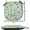 Ambesonne Fruits Chair Seating Cushion Set of 8, Retro Valentine Theme with Strawberry Love Happiness Merry Lucky Image, Anti-Slip Seat Padding for Kitchen & Patio, 16″x16″, Eggshell Ruby Army Green(Violet Blue Lime Green)