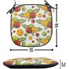 Ambesonne Poppy Flower Chair Seating Cushion, Leaves and Petals Watercolors Bouquet Romance Inspiration Valentines Day, Anti-Slip Seat Padding for Kitchen & Patio, 16″x16″, Green Pink Cream(Burnt Sienna Yellow)