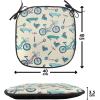 Ambesonne Poppy Flower Chair Seating Cushion, Leaves and Petals Watercolors Bouquet Romance Inspiration Valentines Day, Anti-Slip Seat Padding for Kitchen & Patio, 16″x16″, Green Pink Cream(Blue Coral Beige)
