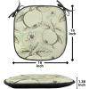 Ambesonne Poppy Flower Chair Seating Cushion, Leaves and Petals Watercolors Bouquet Romance Inspiration Valentines Day, Anti-Slip Seat Padding for Kitchen & Patio, 16″x16″, Green Pink Cream(Olive Green and Pale Green)