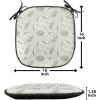 Ambesonne Poppy Flower Chair Seating Cushion, Leaves and Petals Watercolors Bouquet Romance Inspiration Valentines Day, Anti-Slip Seat Padding for Kitchen & Patio, 16″x16″, Green Pink Cream(Cream Sage Green)