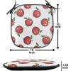 Ambesonne Poppy Flower Chair Seating Cushion, Leaves and Petals Watercolors Bouquet Romance Inspiration Valentines Day, Anti-Slip Seat Padding for Kitchen & Patio, 16″x16″, Green Pink Cream(Dark Coral Green White)