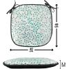 Ambesonne Poppy Flower Chair Seating Cushion, Leaves and Petals Watercolors Bouquet Romance Inspiration Valentines Day, Anti-Slip Seat Padding for Kitchen & Patio, 16″x16″, Green Pink Cream(Teal Grey Cream)