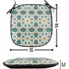 Ambesonne Poppy Flower Chair Seating Cushion, Leaves and Petals Watercolors Bouquet Romance Inspiration Valentines Day, Anti-Slip Seat Padding for Kitchen & Patio, 16″x16″, Green Pink Cream(Teal Marigold)