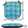 Ambesonne Poppy Flower Chair Seating Cushion, Leaves and Petals Watercolors Bouquet Romance Inspiration Valentines Day, Anti-Slip Seat Padding for Kitchen & Patio, 16″x16″, Green Pink Cream(Mint Green Blue White)