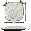 Ambesonne Poppy Flower Chair Seating Cushion, Leaves and Petals Watercolors Bouquet Romance Inspiration Valentines Day, Anti-Slip Seat Padding for Kitchen & Patio, 16″x16″, Green Pink Cream(Cream Sage Green)