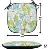 Ambesonne Poppy Flower Chair Seating Cushion, Leaves and Petals Watercolors Bouquet Romance Inspiration Valentines Day, Anti-Slip Seat Padding for Kitchen & Patio, 16″x16″, Green Pink Cream(Charcoal Grey Pale Green)
