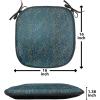 Ambesonne Poppy Flower Chair Seating Cushion, Leaves and Petals Watercolors Bouquet Romance Inspiration Valentines Day, Anti-Slip Seat Padding for Kitchen & Patio, 16″x16″, Green Pink Cream(Dark Blue Green Yellow)