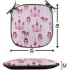 Ambesonne Poppy Flower Chair Seating Cushion, Leaves and Petals Watercolors Bouquet Romance Inspiration Valentines Day, Anti-Slip Seat Padding for Kitchen & Patio, 16″x16″, Green Pink Cream(Pale Mauve Brown Pink)