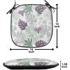 Ambesonne Poppy Flower Chair Seating Cushion, Leaves and Petals Watercolors Bouquet Romance Inspiration Valentines Day, Anti-Slip Seat Padding for Kitchen & Patio, 16″x16″, Green Pink Cream(Eggplant Green Grey)