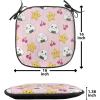 Ambesonne Poppy Flower Chair Seating Cushion, Leaves and Petals Watercolors Bouquet Romance Inspiration Valentines Day, Anti-Slip Seat Padding for Kitchen & Patio, 16″x16″, Green Pink Cream(Multicolor Pink)