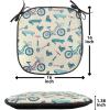 Ambesonne Poppy Flower Chair Seating Cushion, Leaves and Petals Watercolors Bouquet Romance Inspiration Valentines Day, Anti-Slip Seat Padding for Kitchen & Patio, 16″x16″, Green Pink Cream(Blue Coral Beige)