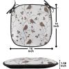 Ambesonne Poppy Flower Chair Seating Cushion, Leaves and Petals Watercolors Bouquet Romance Inspiration Valentines Day, Anti-Slip Seat Padding for Kitchen & Patio, 16″x16″, Green Pink Cream(Pale Grey and Brown)