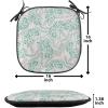 Ambesonne Poppy Flower Chair Seating Cushion, Leaves and Petals Watercolors Bouquet Romance Inspiration Valentines Day, Anti-Slip Seat Padding for Kitchen & Patio, 16″x16″, Green Pink Cream(Tan Turquoise)