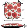 Ambesonne Poppy Flower Chair Seating Cushion, Leaves and Petals Watercolors Bouquet Romance Inspiration Valentines Day, Anti-Slip Seat Padding for Kitchen & Patio, 16″x16″, Green Pink Cream(Orange Olive Green White)