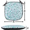 Ambesonne Poppy Flower Chair Seating Cushion, Leaves and Petals Watercolors Bouquet Romance Inspiration Valentines Day, Anti-Slip Seat Padding for Kitchen & Patio, 16″x16″, Green Pink Cream(Slate Blue Turquoise)