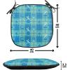 Ambesonne Poppy Flower Chair Seating Cushion, Leaves and Petals Watercolors Bouquet Romance Inspiration Valentines Day, Anti-Slip Seat Padding for Kitchen & Patio, 16″x16″, Green Pink Cream(Mint Green Blue White)
