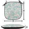 Ambesonne Poppy Flower Chair Seating Cushion, Leaves and Petals Watercolors Bouquet Romance Inspiration Valentines Day, Anti-Slip Seat Padding for Kitchen & Patio, 16″x16″, Green Pink Cream(Tan Turquoise)