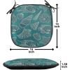 Ambesonne Poppy Flower Chair Seating Cushion, Leaves and Petals Watercolors Bouquet Romance Inspiration Valentines Day, Anti-Slip Seat Padding for Kitchen & Patio, 16″x16″, Green Pink Cream(Petrol Blue Teal Beige)