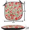 Ambesonne Poppy Flower Chair Seating Cushion, Leaves and Petals Watercolors Bouquet Romance Inspiration Valentines Day, Anti-Slip Seat Padding for Kitchen & Patio, 16″x16″, Green Pink Cream(Green Red Beige)