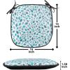 Ambesonne Poppy Flower Chair Seating Cushion, Leaves and Petals Watercolors Bouquet Romance Inspiration Valentines Day, Anti-Slip Seat Padding for Kitchen & Patio, 16″x16″, Green Pink Cream(Slate Blue Turquoise)