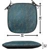 Ambesonne Poppy Flower Chair Seating Cushion, Leaves and Petals Watercolors Bouquet Romance Inspiration Valentines Day, Anti-Slip Seat Padding for Kitchen & Patio, 16″x16″, Green Pink Cream(Dark Blue Green Yellow)
