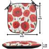 Ambesonne Poppy Flower Chair Seating Cushion, Leaves and Petals Watercolors Bouquet Romance Inspiration Valentines Day, Anti-Slip Seat Padding for Kitchen & Patio, 16″x16″, Green Pink Cream(Orange Olive Green White)