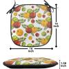 Ambesonne Poppy Flower Chair Seating Cushion, Leaves and Petals Watercolors Bouquet Romance Inspiration Valentines Day, Anti-Slip Seat Padding for Kitchen & Patio, 16″x16″, Green Pink Cream(Burnt Sienna Yellow)