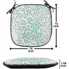 Ambesonne Poppy Flower Chair Seating Cushion, Leaves and Petals Watercolors Bouquet Romance Inspiration Valentines Day, Anti-Slip Seat Padding for Kitchen & Patio, 16″x16″, Green Pink Cream(Teal Grey Cream)
