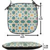 Ambesonne Poppy Flower Chair Seating Cushion, Leaves and Petals Watercolors Bouquet Romance Inspiration Valentines Day, Anti-Slip Seat Padding for Kitchen & Patio, 16″x16″, Green Pink Cream(Teal Marigold)