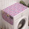 Ambesonne Purple Microwave Oven Cover, Valentines Day Hearts with Verical Abstract Stipes Vintage Sentimental Composition, Water Resistant Organizer with Pockets for Kitchen, 36″ x 12″, Multicolor(Multicolor)