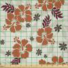 Ambesonne Romantic Fabric by The Yard, Valentines Day Love You Calligraphy with Hearts Pastel Colored Design, Microfiber Fabric for Arts and Crafts Textiles & Decor, 2 Yards, Pink Teal(Orange Cream)