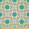 Ambesonne Romantic Fabric by The Yard, Valentines Day Love You Calligraphy with Hearts Pastel Colored Design, Microfiber Fabric for Arts and Crafts Textiles & Decor, 2 Yards, Pink Teal(Mustard Teal)