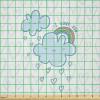 Ambesonne Romantic Fabric by The Yard, Valentines Day Love You Calligraphy with Hearts Pastel Colored Design, Microfiber Fabric for Arts and Crafts Textiles & Decor, 2 Yards, Pink Teal(Pale Blue)