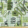 Ambesonne Romantic Fabric by The Yard, Valentines Day Love You Calligraphy with Hearts Pastel Colored Design, Microfiber Fabric for Arts and Crafts Textiles & Decor, 2 Yards, Pink Teal(Olive Green)