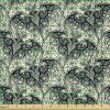 Ambesonne Romantic Fabric by The Yard, Valentines Day Love You Calligraphy with Hearts Pastel Colored Design, Microfiber Fabric for Arts and Crafts Textiles & Decor, 2 Yards, Pink Teal(Dark Night Blue Cream)