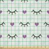 Ambesonne Romantic Fabric by The Yard, Valentines Day Love You Calligraphy with Hearts Pastel Colored Design, Microfiber Fabric for Arts and Crafts Textiles & Decor, 2 Yards, Pink Teal(Blue Fuchsia)