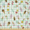 Ambesonne Romantic Fabric by The Yard, Valentines Day Love You Calligraphy with Hearts Pastel Colored Design, Microfiber Fabric for Arts and Crafts Textiles & Decor, 2 Yards, Pink Teal(Blush Cream)