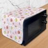 Ambesonne Cupcake Microwave Oven Cover, Wedding Celebration Muffins with Whipped Cream Roses Dots Valentines Day Theme, Water Resistant Organizer with Pockets for Kitchen, 36″ x 12″, Multicolor(Multicolor)