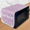 Ambesonne Purple Microwave Oven Cover, Valentines Day Hearts with Verical Abstract Stipes Vintage Sentimental Composition, Water Resistant Organizer with Pockets for Kitchen, 36″ x 12″, Multicolor(Multicolor)